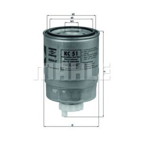 Filter za gorivo MAHLE KC 51