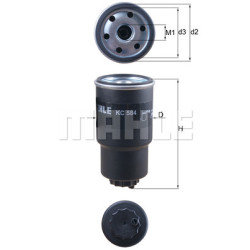 Filter za gorivo MAHLE KC 584