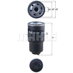 Filter za gorivo MAHLE KC 584