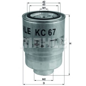 Filter za gorivo MAHLE KC 67