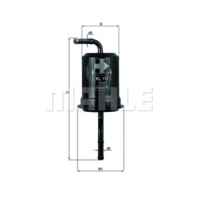 Filter za gorivo MAHLE KL 117