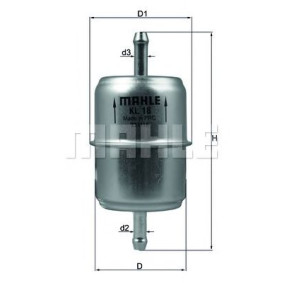 Filter za gorivo MAHLE KL 18 OF