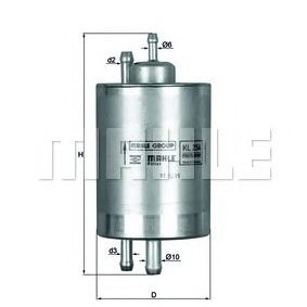 Filter goriva MAHLE KL 254