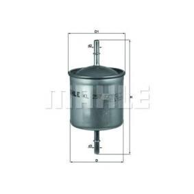 Filter za gorivo MAHLE KL 257
