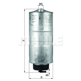 Filter za gorivo MAHLE KL 39
