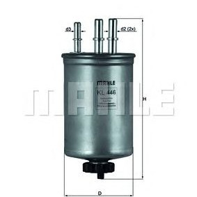 Filter za gorivo MAHLE KL 446