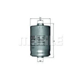 Filter za gorivo MAHLE KL 51