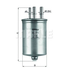 Filter za gorivo MAHLE KL 511