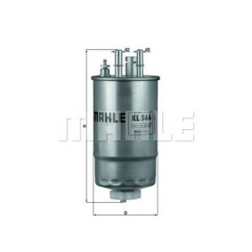 Filter za gorivo MAHLE KL 566