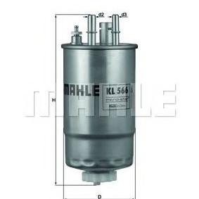 Filter za gorivo MAHLE KL 566