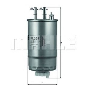 Filter za gorivo MAHLE KL 567