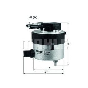 Filter za gorivo MAHLE KL 569