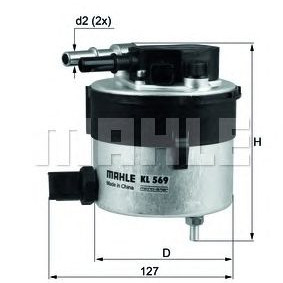 Filter za gorivo MAHLE KL 569