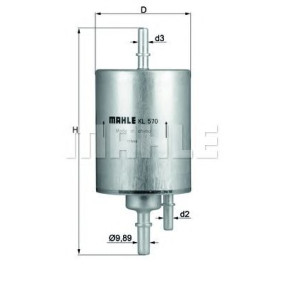 Filter za gorivo MAHLE KL 570