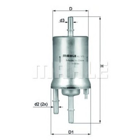 Filter za gorivo MAHLE KL 572