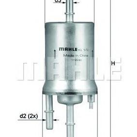 Filter za gorivo MAHLE KL 572