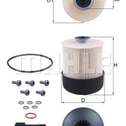 Filter za gorivo MAHLE KX 338/26D