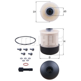 Filter za gorivo MAHLE KX 338/26D