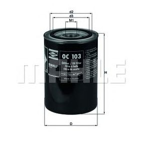 Filter ulja MAHLE OC 103