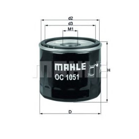 Filter za ulje MAHLE OC 1051