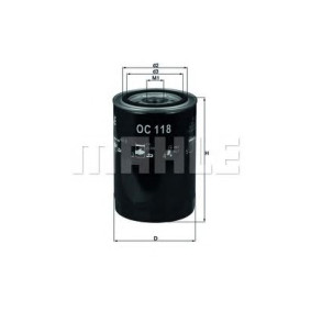 Filter za ulje MAHLE OC 118