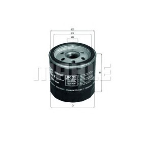 Filter za ulje MAHLE OC 21 OF