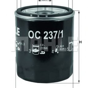 Filter ulja MAHLE OC 237/1