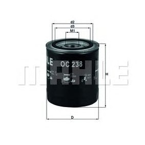 Filter ulja MAHLE OC 238