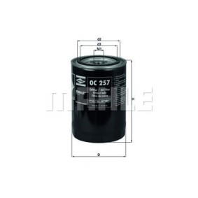 Filter za ulje MAHLE OC 257