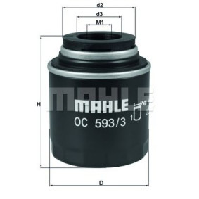 Filter za ulje MAHLE OC 593/3