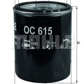 Filter za ulje MAHLE OC 615