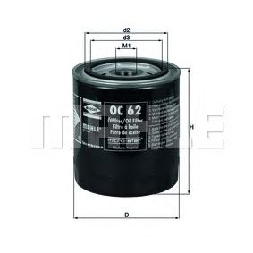 Filter ulja MAHLE OC 62