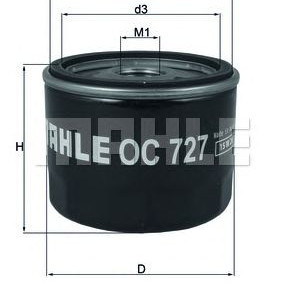 Filter za ulje MAHLE OC 727