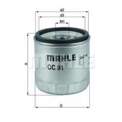 Filter za ulje MAHLE OC 91D