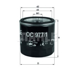 Filter za ulje MAHLE OC 977/1