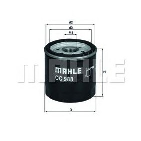 Filter za ulje MAHLE OC 988