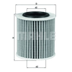 Filter za ulje MAHLE OX 834D