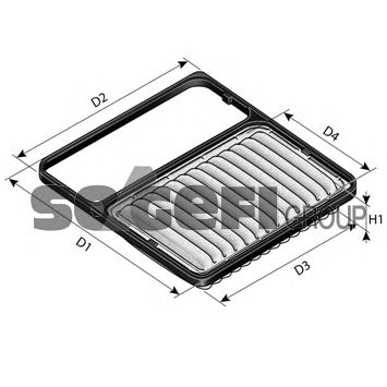 Filter zraka PURFLUX A1511