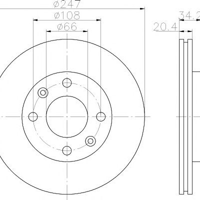 Kočioni disk TEXTAR 92043103