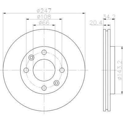 Kočioni disk TEXTAR 92043103