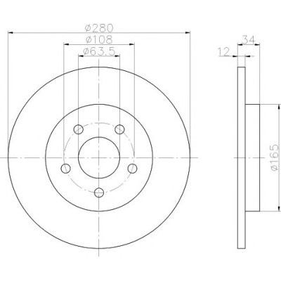 Kočioni disk TEXTAR 92109703