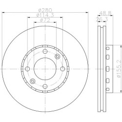 Kočioni disk TEXTAR 92131700