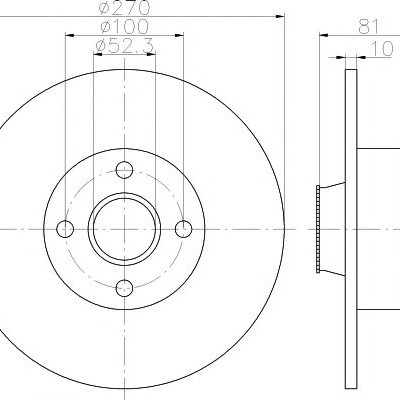 Kočioni disk s ležajem TEXTAR 92154503