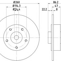 Kočioni disk s ležajem TEXTAR 92196003