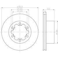 Kočioni disk TEXTAR 93143403