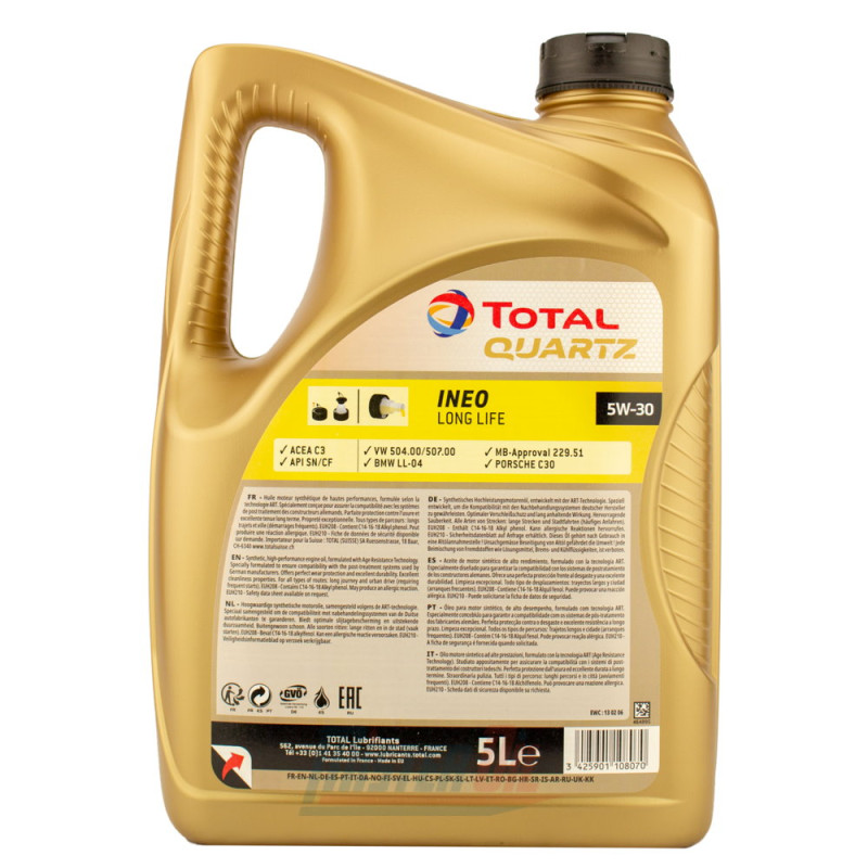 TOTAL QUARTZ INEO LONGLIFE 5W-30, 5L