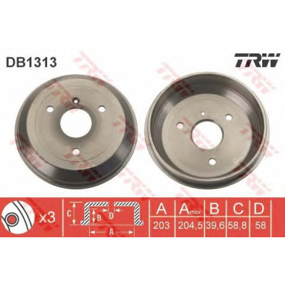 Kočioni bubanj TRW DB1313
