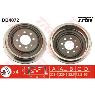 Kočioni bubanj TRW DB4072