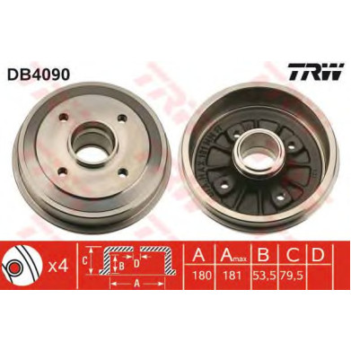 Kočioni bubanj TRW DB4090