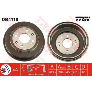 Kočioni bubanj TRW DB4118